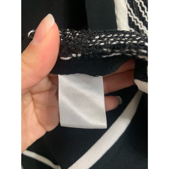 Ming Wang white black embroidered blazer Medium - Picture 4 of 6